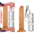 All American Whopper Vibrating Dildo - 8 Inches - Beige