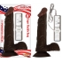 All American Whopper 8-Inch Vibrating Dildo - Brown