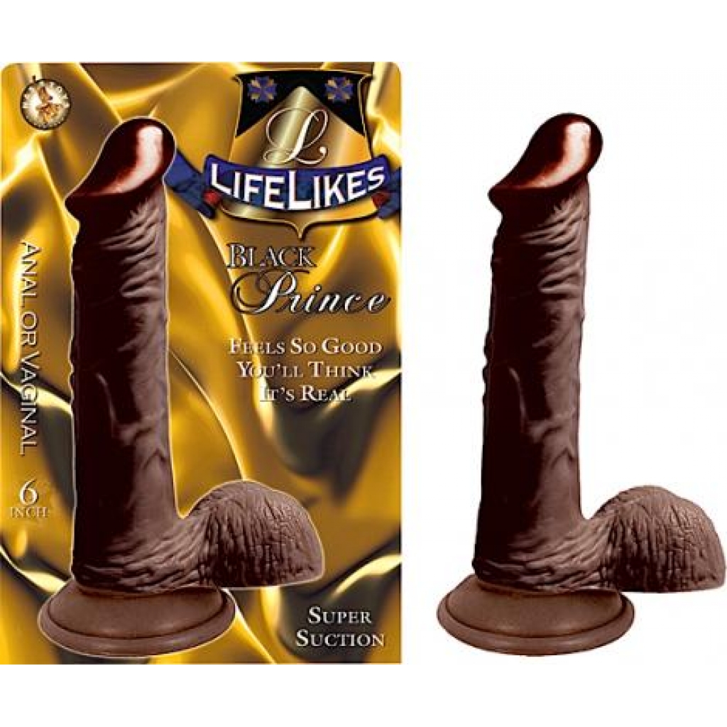 Lifelikes Black Prince 6-Inch Realistic Dildo