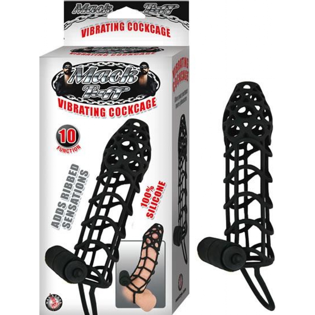 Mack Tuff Vibrating Penis Cage - Black