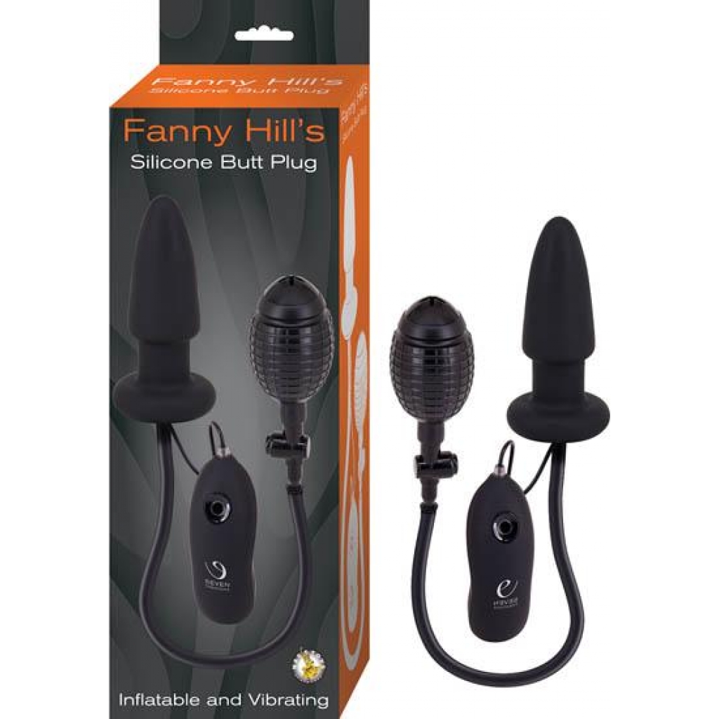 Fanny Hill's Inflatable Vibrating Butt Plug - Black