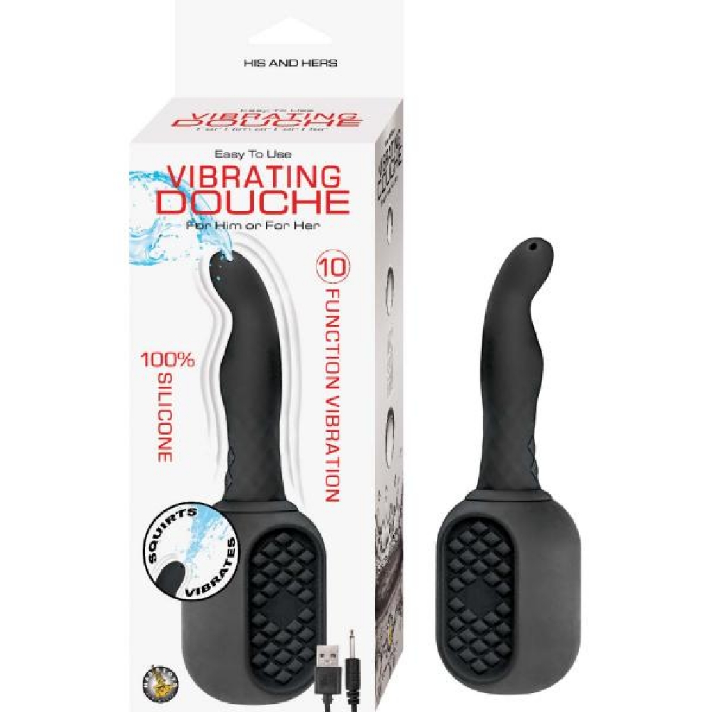 Vibrating Douche Black - Versatile Personal Care