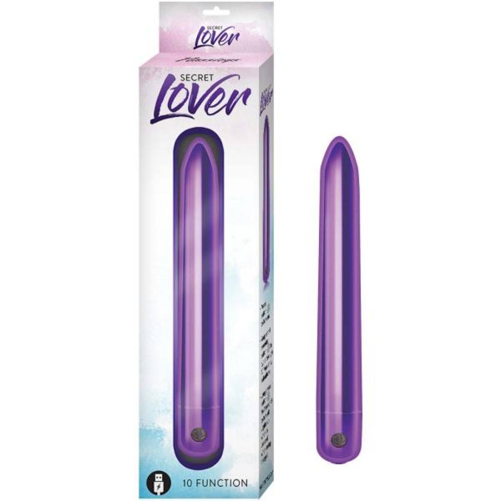 Secret Lover Rechargeable Slimline Vibrator - Purple