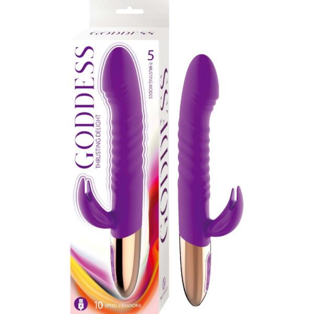 Goddess Thrusting Delight - Purple Rabbit Style Vibrator