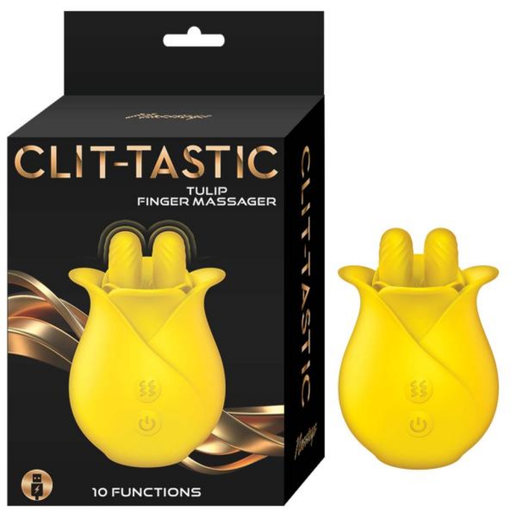 Clit-tastic Tulip Finger Massager - Yellow