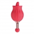 Clit-tastic Rose Bud Dual Massager - Red Floral Design