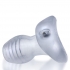 Glowhole-2 Buttplug with LED Insert - Large Clear Frost