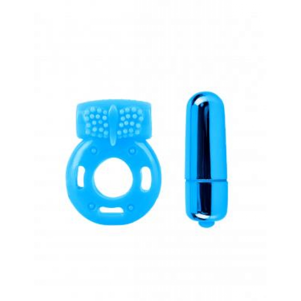 Neon Vibrating Couples Kit - Blue