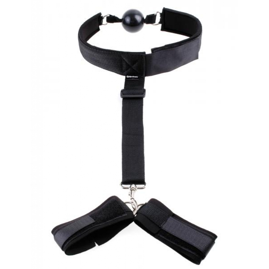 Fetish Fantasy Gag and Wrist Restraint Set