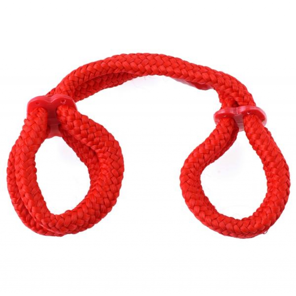 Fetish Fantasy Silk Rope Love Cuffs - Red