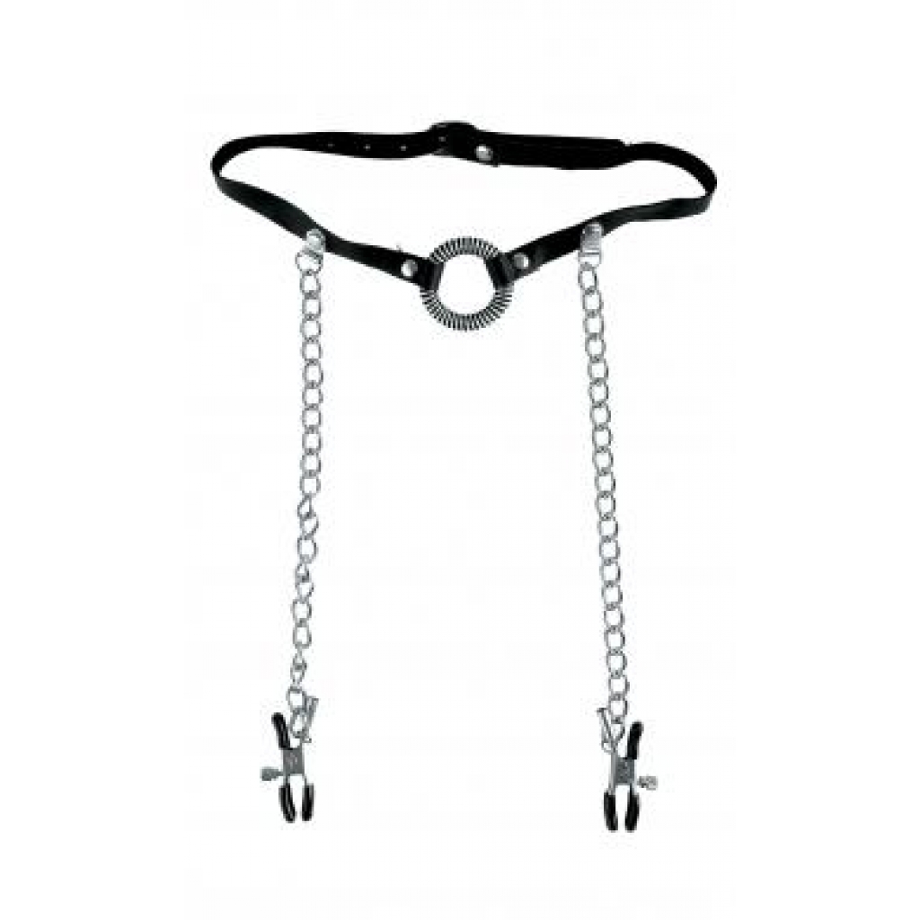 Limited Edition O-Ring Gag & Nipple Clamps - Black