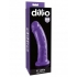 Dillio 8 Inches Slim Realistic Dildo - Purple