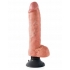 Realistic 10 Inch Vibrating Dildo with Balls - Beige