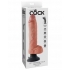 Realistic 10 Inch Vibrating Dildo with Balls - Beige