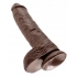 King Penis 10 inches with Balls - Brown