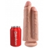 King Penis 9-Inch Dual Cock Dildo - Beige