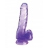 King Penis Clear 6in W/ Balls - Purple