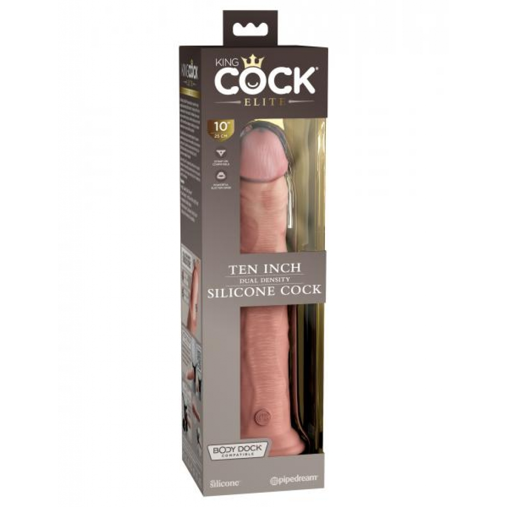 King Penis Elite 10 In Dual Density Dildo - Light