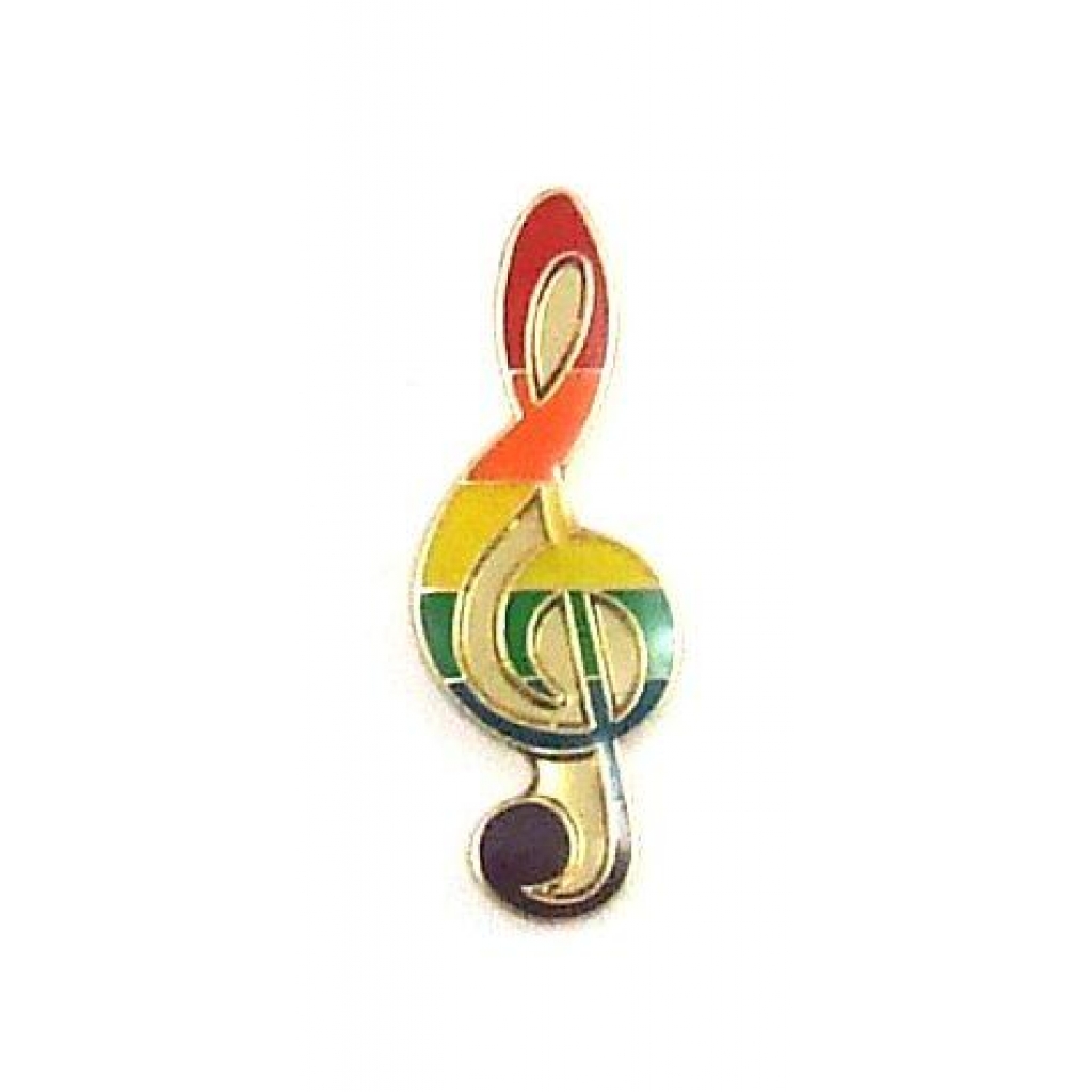 Gaysentials Lapel Pin Rainbow Musical Note