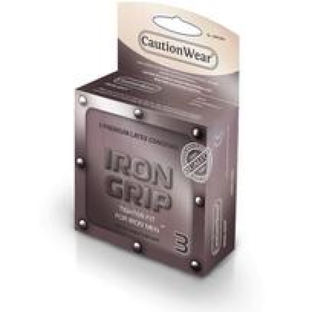 Iron Grip: Snugger Fit Lubricated Condom 3 Pack