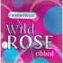 Wild Rose Ribbed Lubricated Condoms 3 Pack