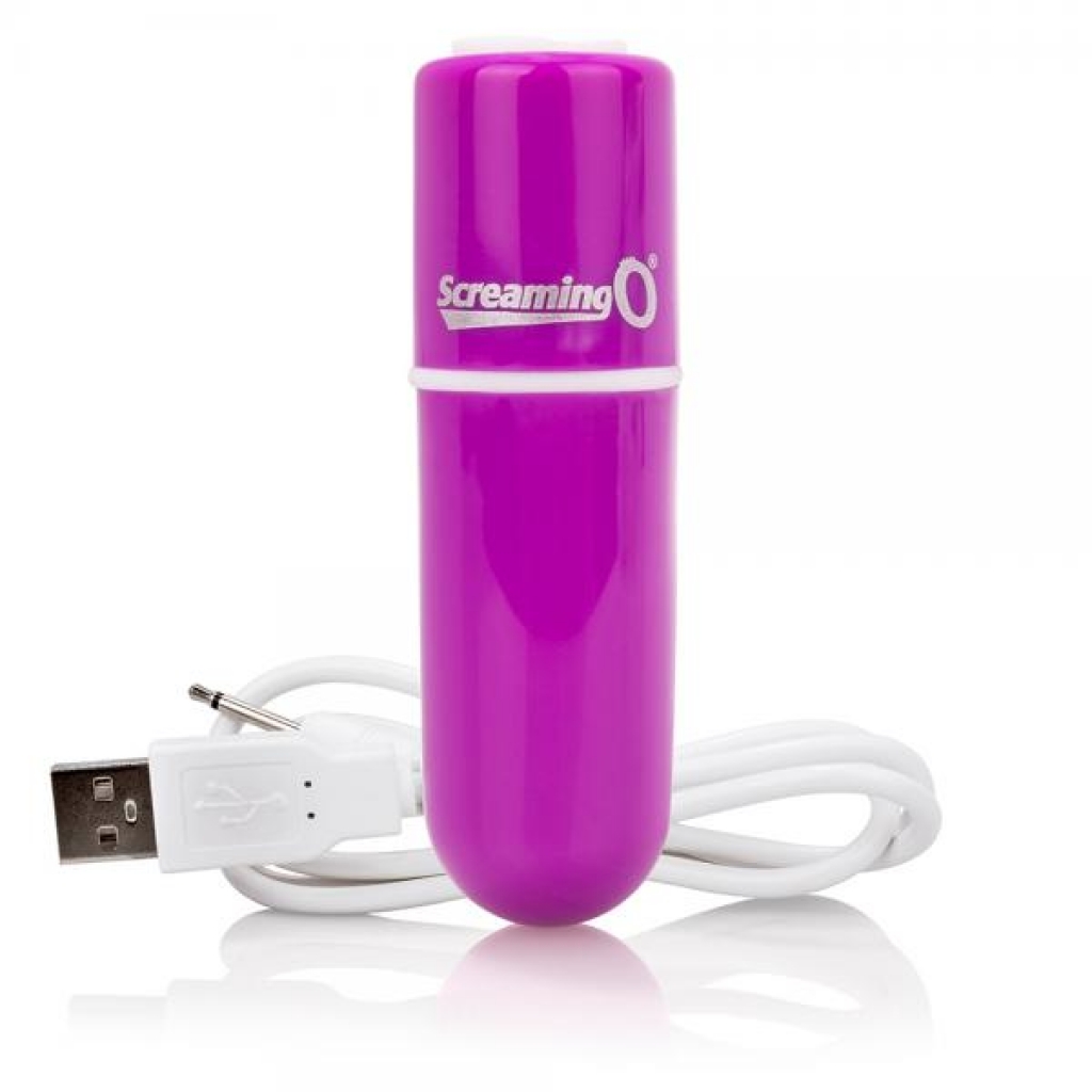 Screaming O Charged Vooom Rechargeable Bullet Vibe - Purple