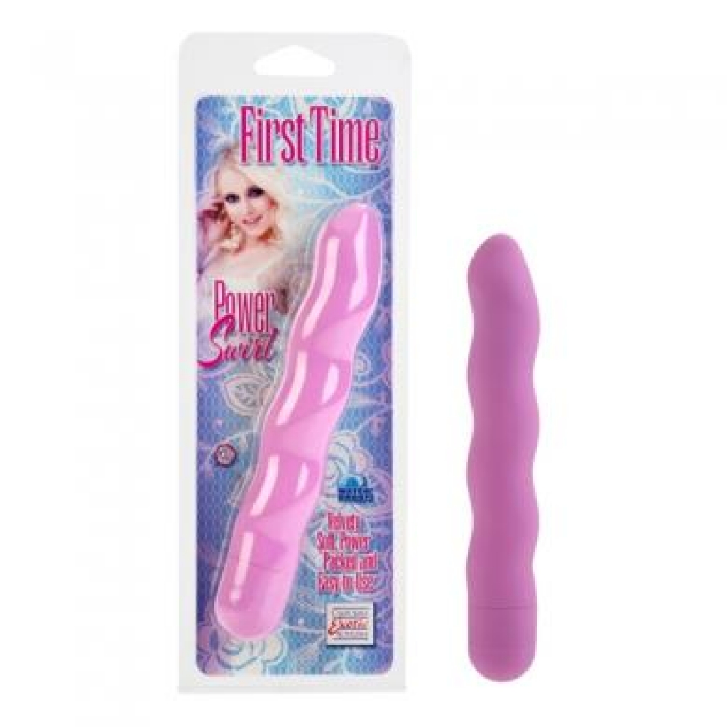 First Time Power Swirl Vibrator - Pink