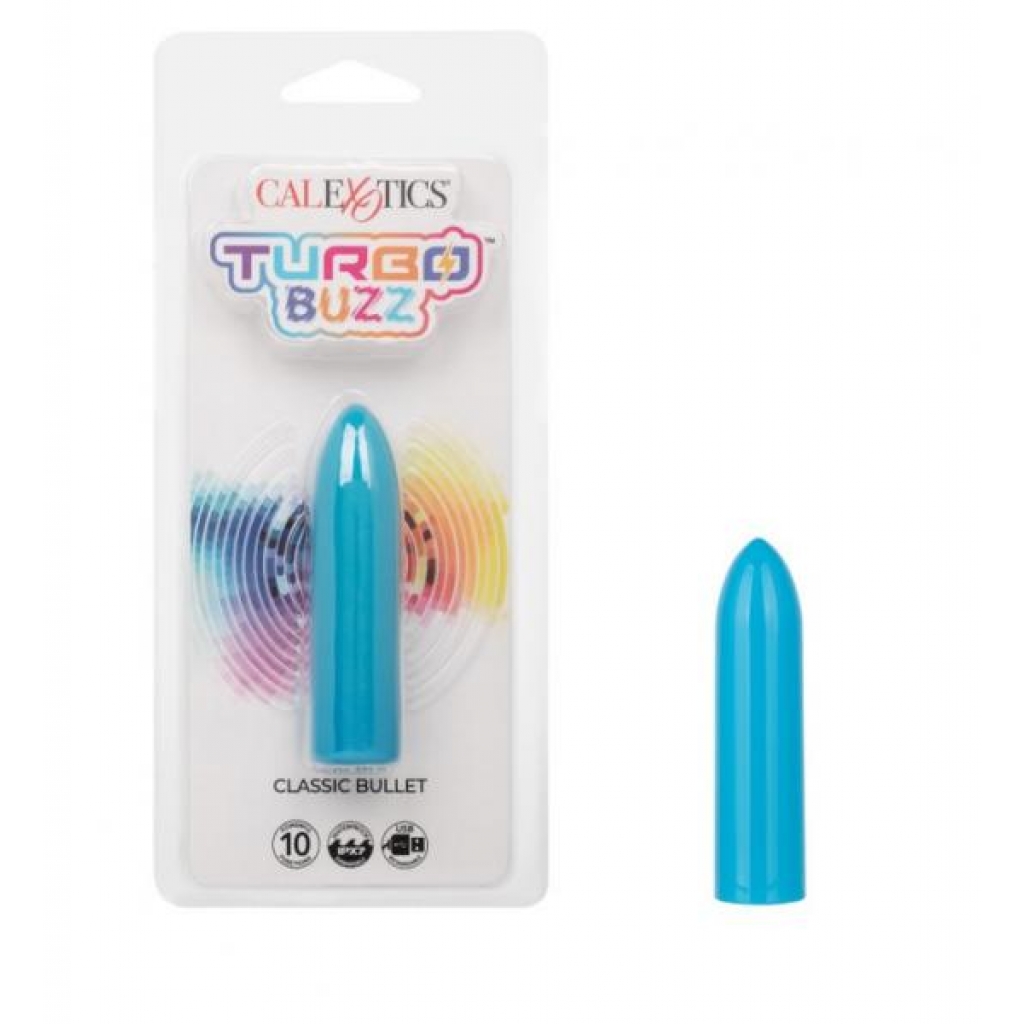 Turbo Buzz Classic Bullet Vibrator - Blue