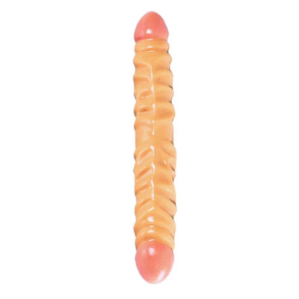 12-Inch Ivory Veined Double Dildo