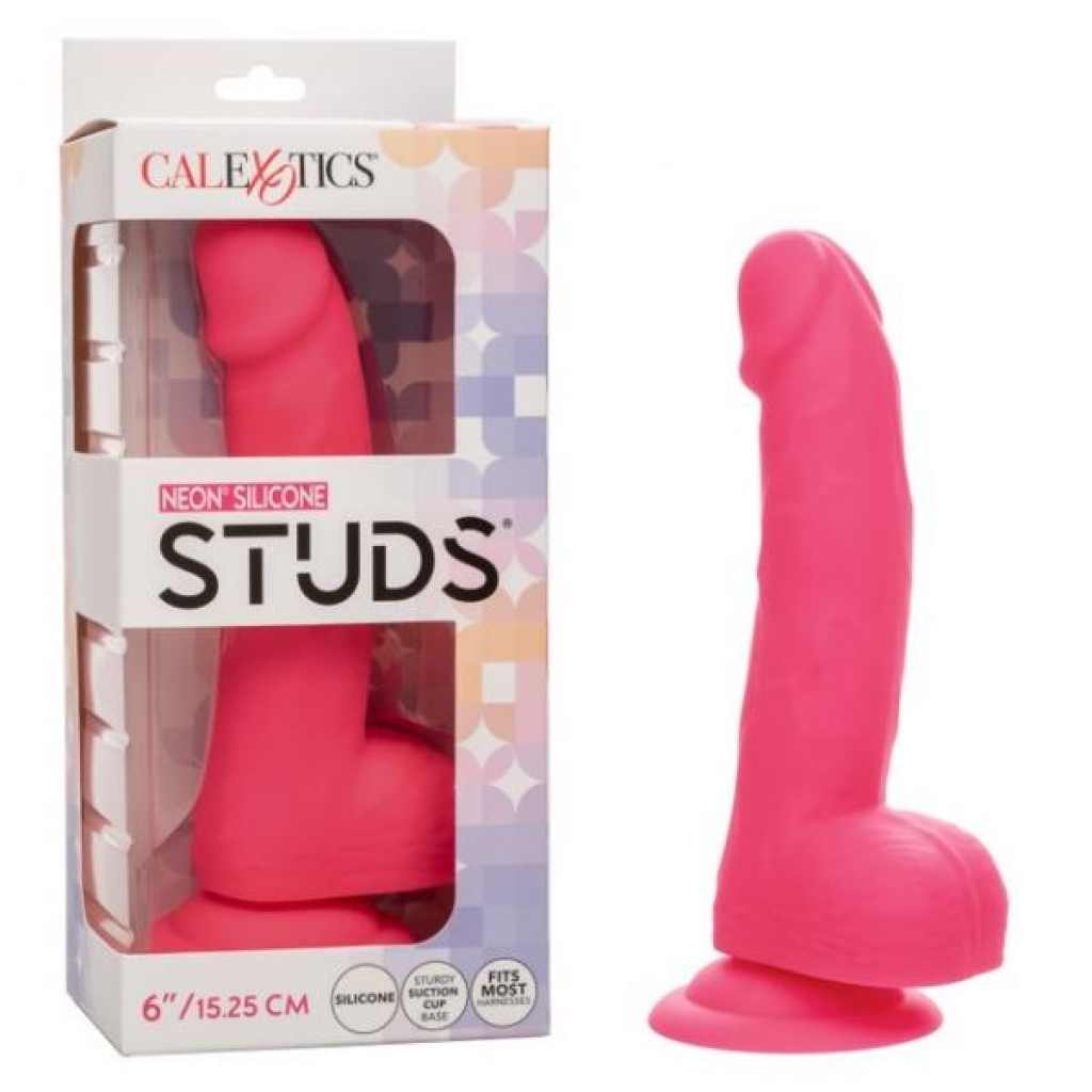 Neon Silicone Studs - Pink - 6 Inches