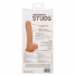 Dual Density Silicone Stud Dildo - Ivory