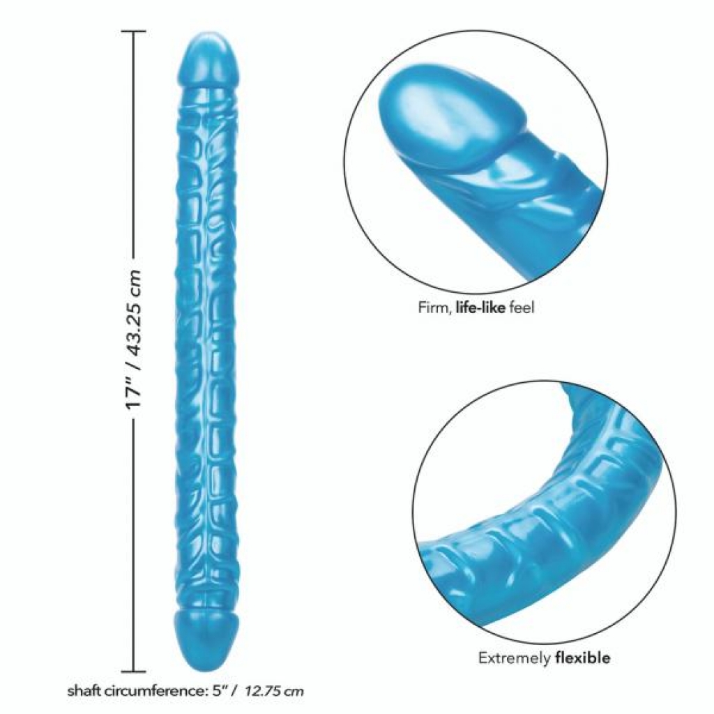 Size Queen 17 inch Extra Long Dildo - Blue