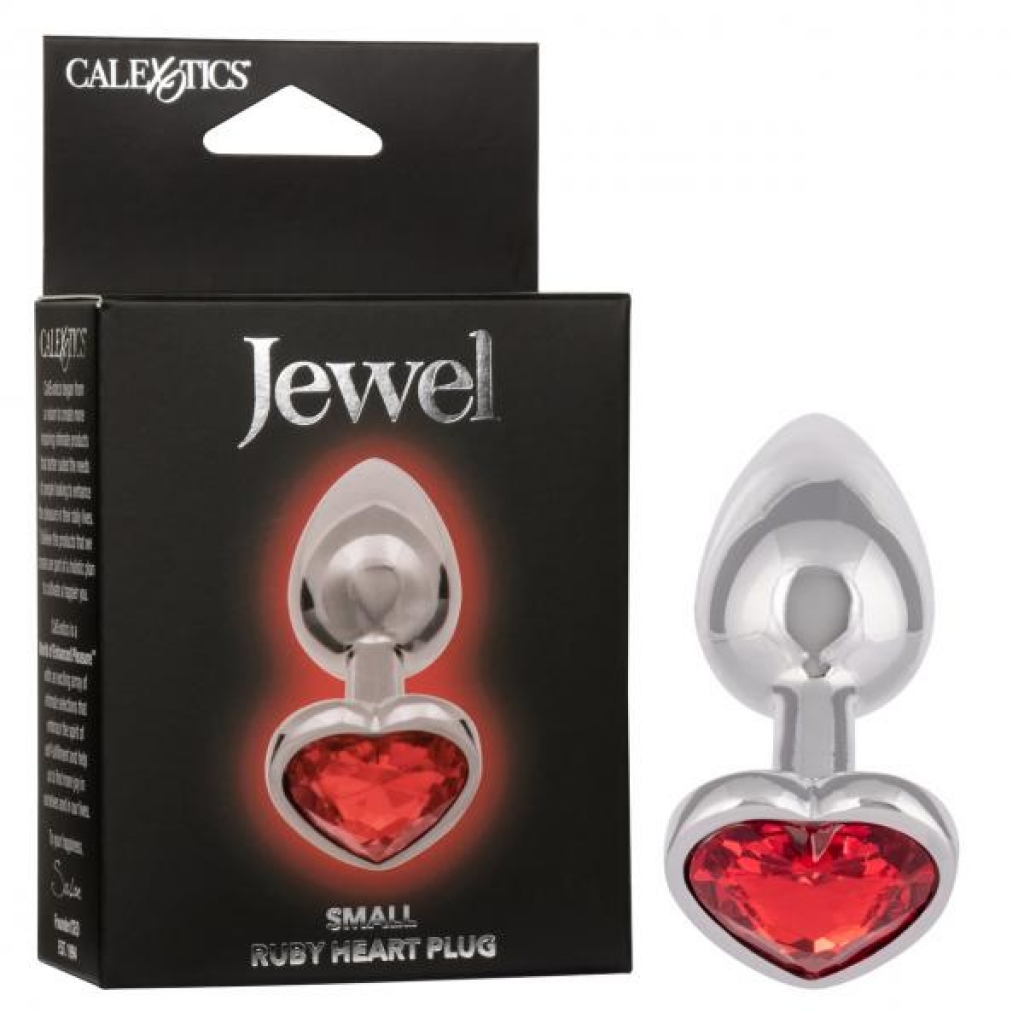 Jewel Small Ruby Heart Anal Plug - Captivating and Alluring