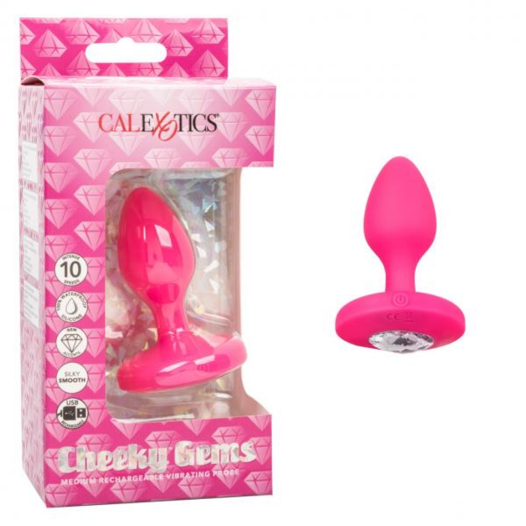 Cheeky Gems Vibrating Probe - Medium, Pink