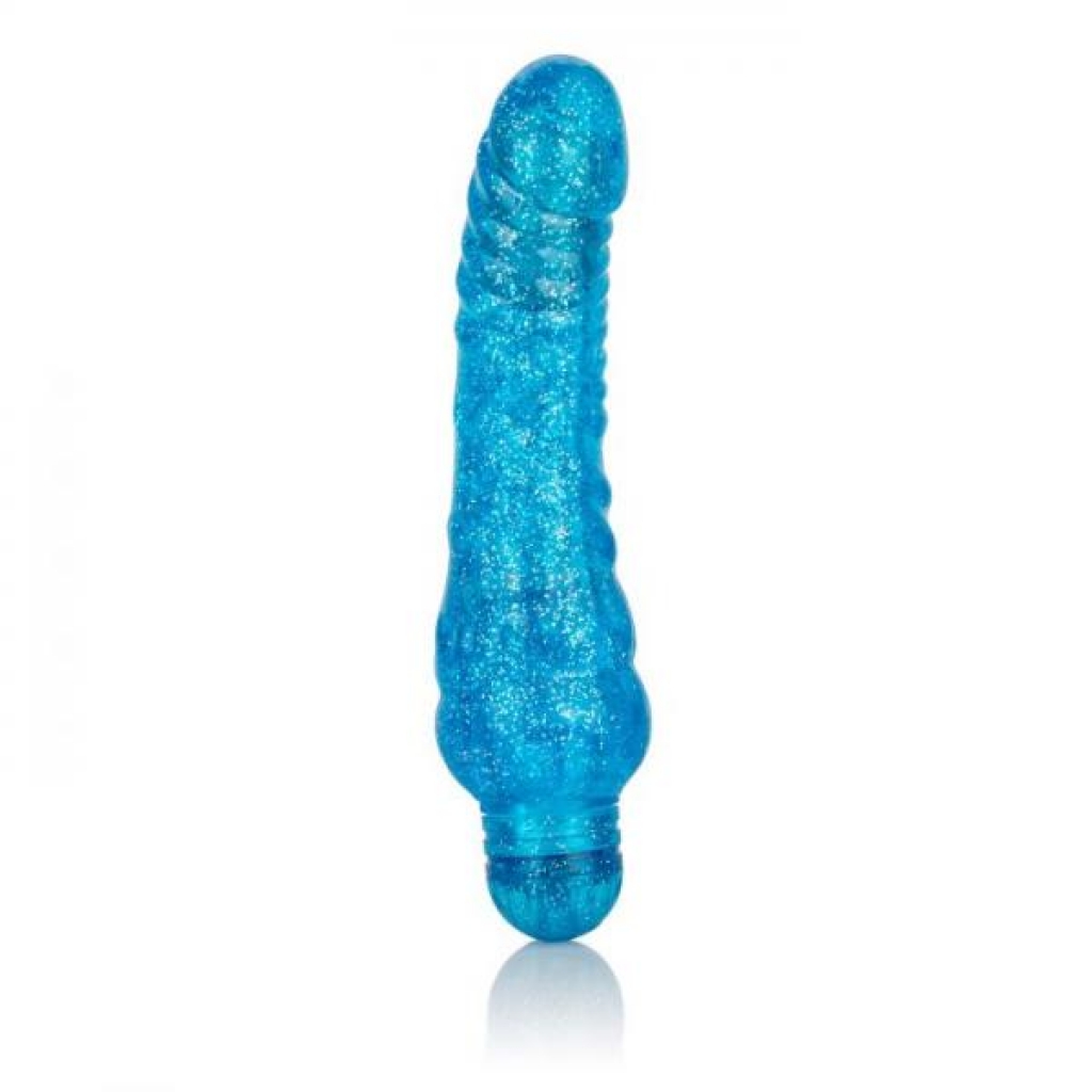 Sparkle Glitter Jack Vibrating Dildo - Blue