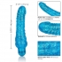 Sparkle Glitter Jack Vibrating Dildo - Blue