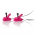 Nipple Play Vibrating Heated Nipple Clamps - Pink