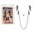 Adjustable Rubber-Coated Nipple Clamps with Purple Chain