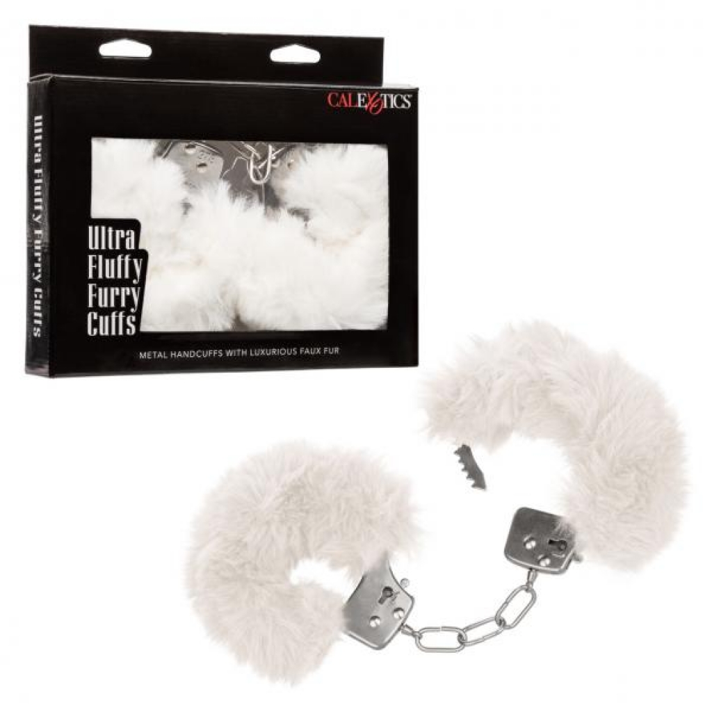 Ultra Fluffy Faux Fur Cuffs - White