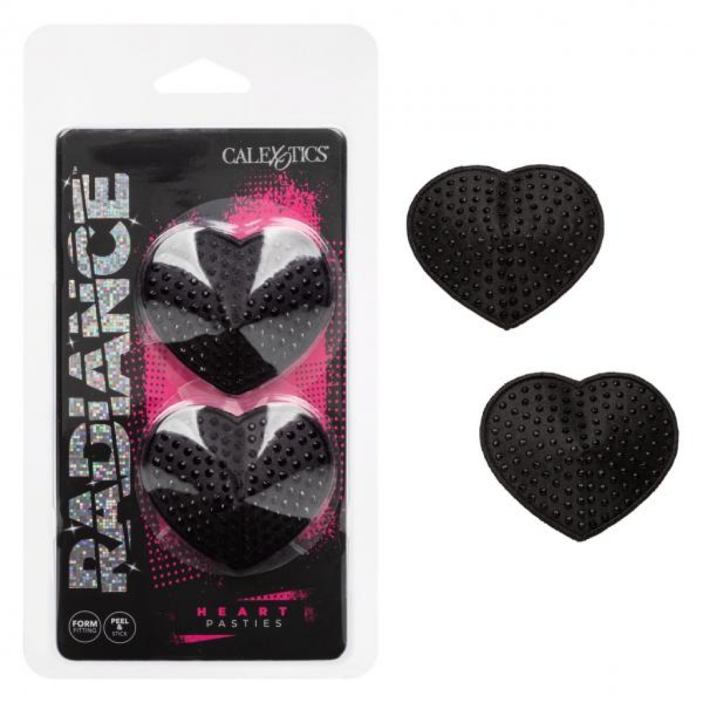 Radiance Heart Gem Pasties - Black