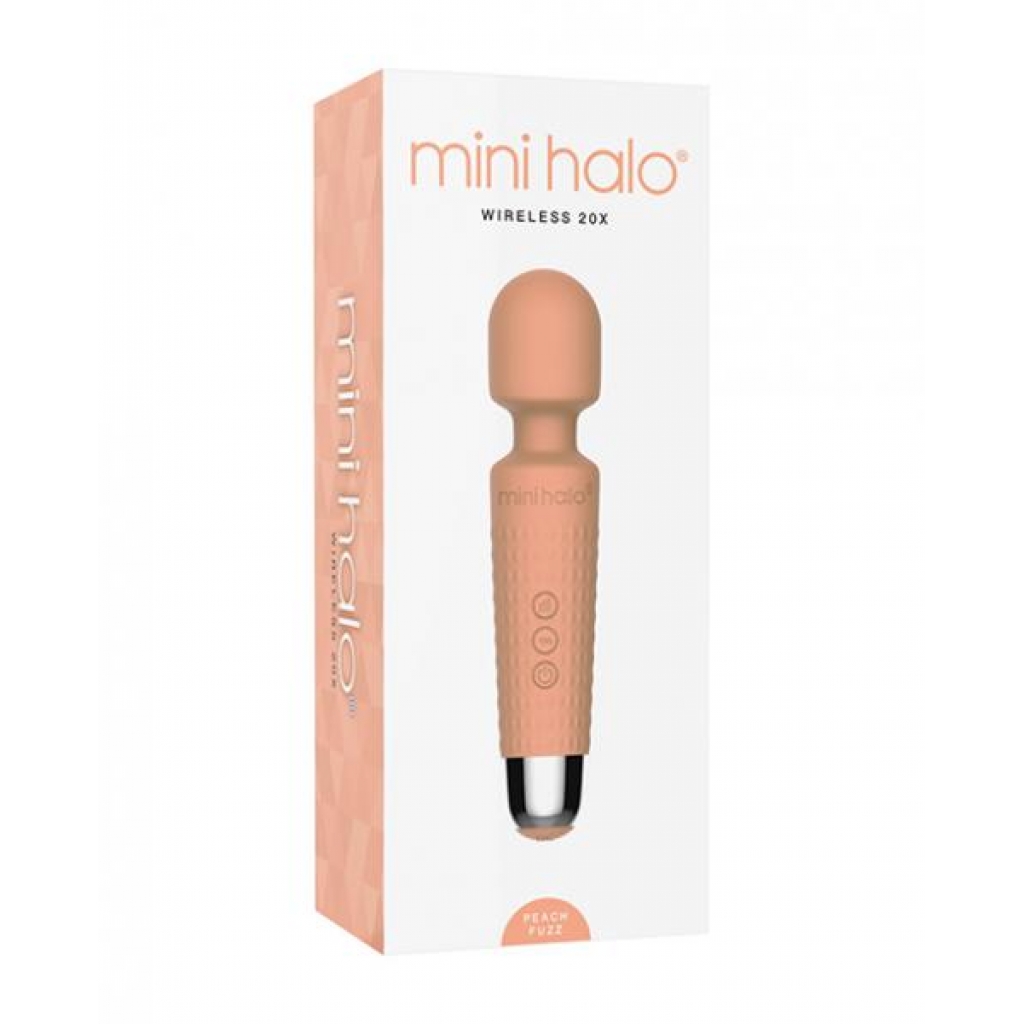 Mini Halo Rechargeable Peach Fuzz Wand Massager