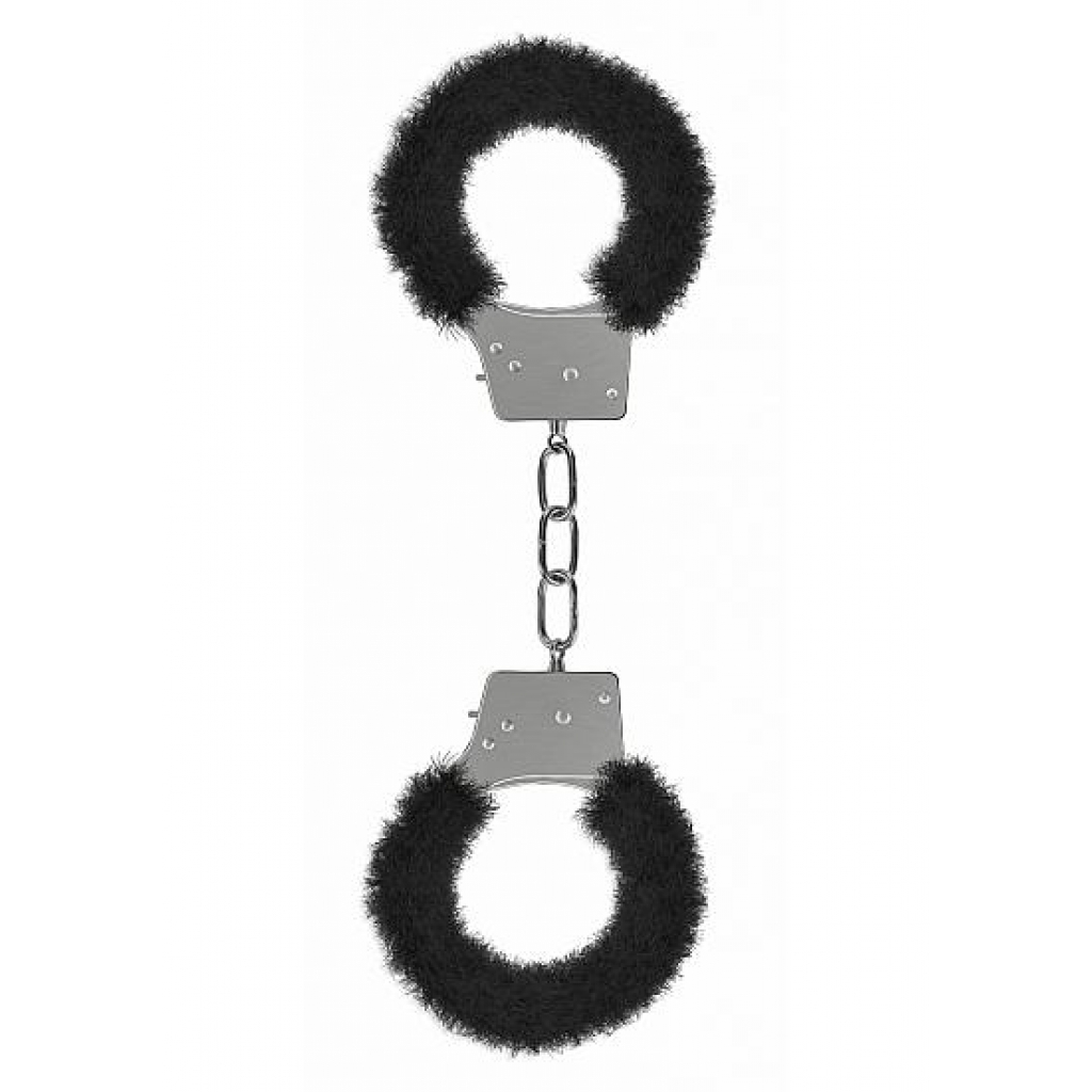 Ouch Beginners Handcuffs - Furry Black Restraints