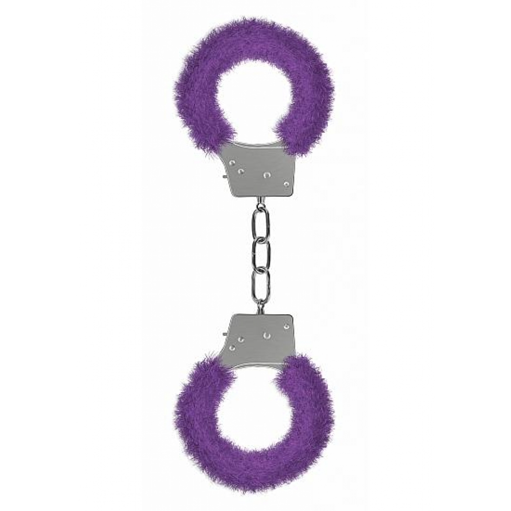 Ouch! Beginners Handcuffs - Furry Purple