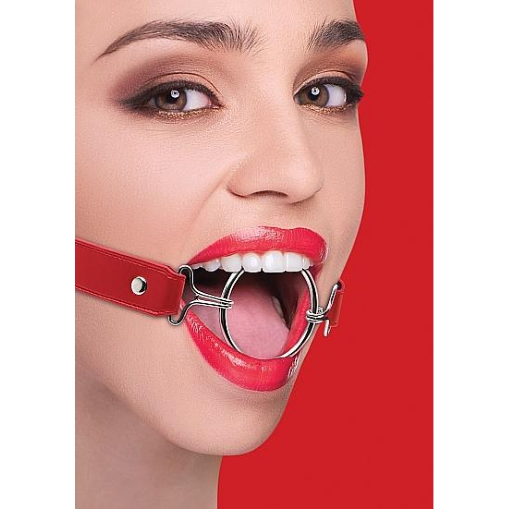 XL Red Ring Gag with Quality Leather Straps