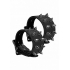 Ouch! Skulls and Bones Spiked Handcuffs - Black