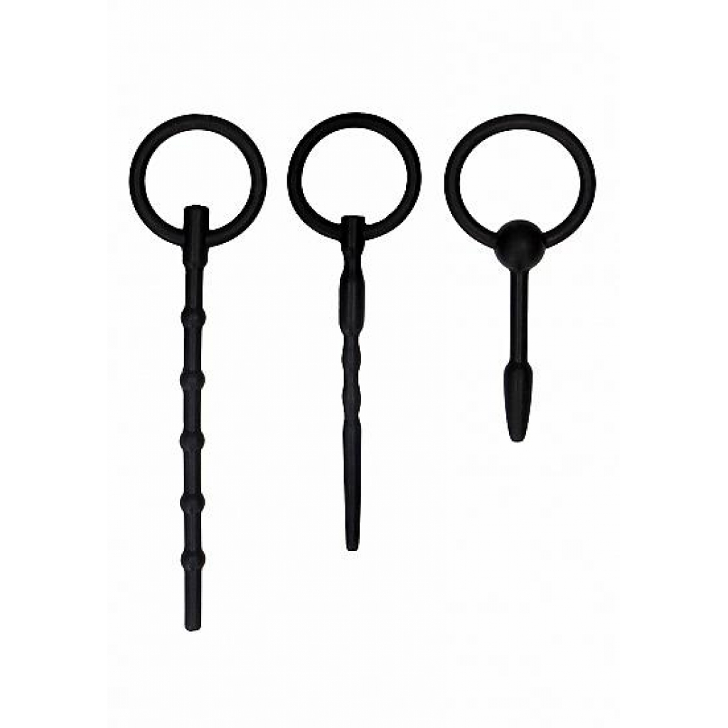 Ouch Urethral Sounding Plug Set - Black