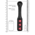 Ouch! Hearts Paddle - Black Leather Impact Toy