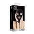 Velvet & Velcro Mask with Mouth & Eye Openings - Black