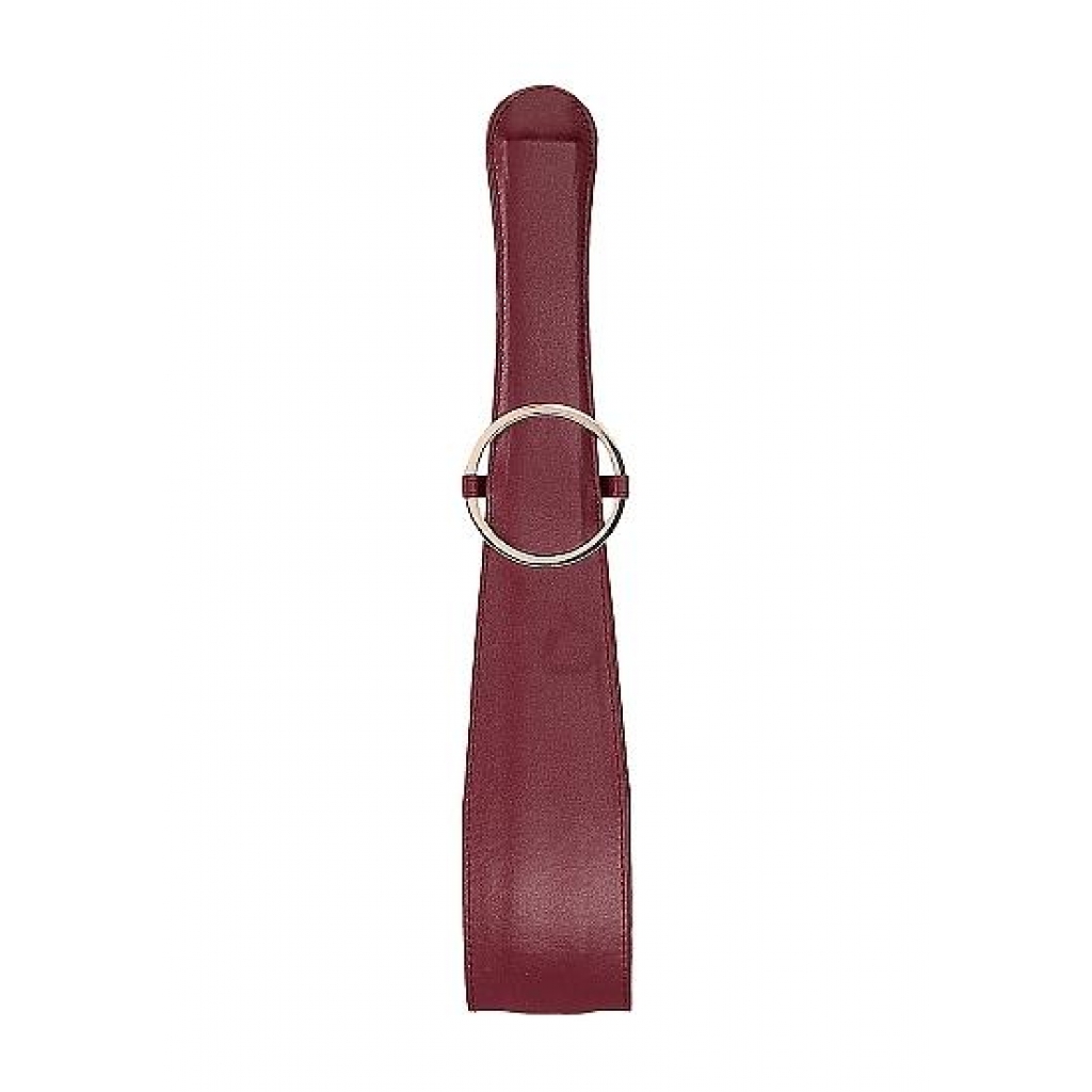 Ouch Halo Leather Flogger in Burgundy