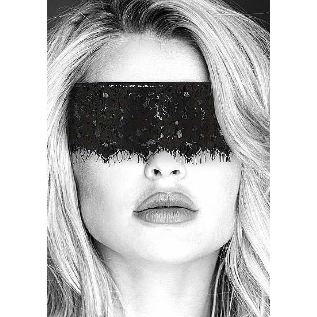 Lace Mask with Elastic Straps - Black